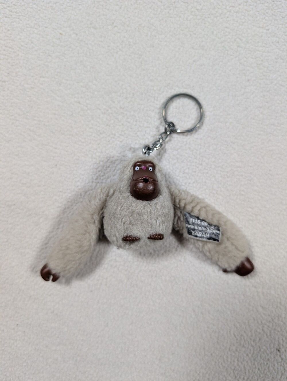 RARE Kipling Sarah Extra Small GRAY Monkey Keychain